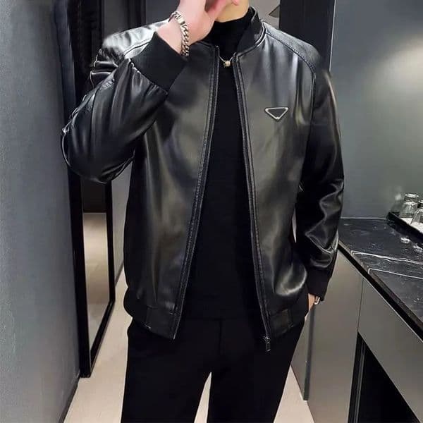 Veste en cuir nouvelle homme designer coupe-vent haut de gamme dcontracte golf extrieur mode taille M XXXXL 24