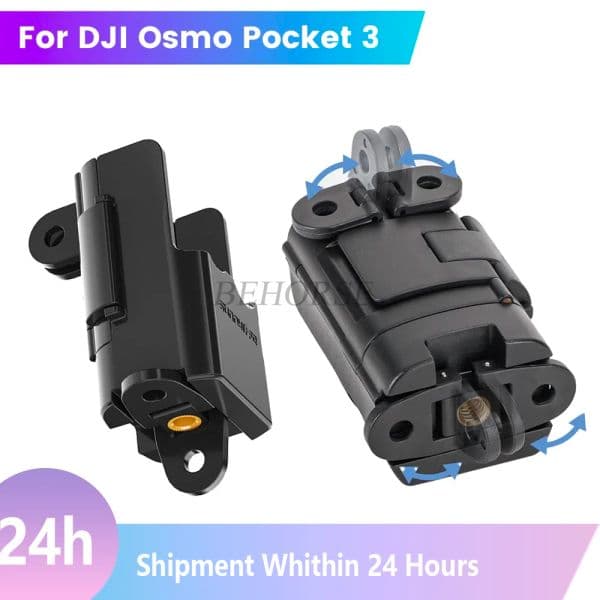 Foldable Dual Ear Adapter With Extended Border For DJI Osmo Pocket 3 Protective Frame Adapter Bracket Camera Accessories