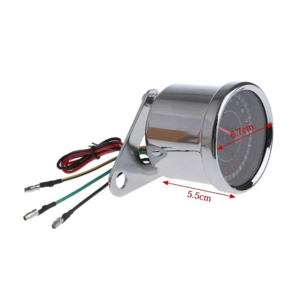 Motorcycle Tachometer Meter Backlight Gauge Motorcycle Tachometer Meter 12V Auto Tacho Meter 0-13000