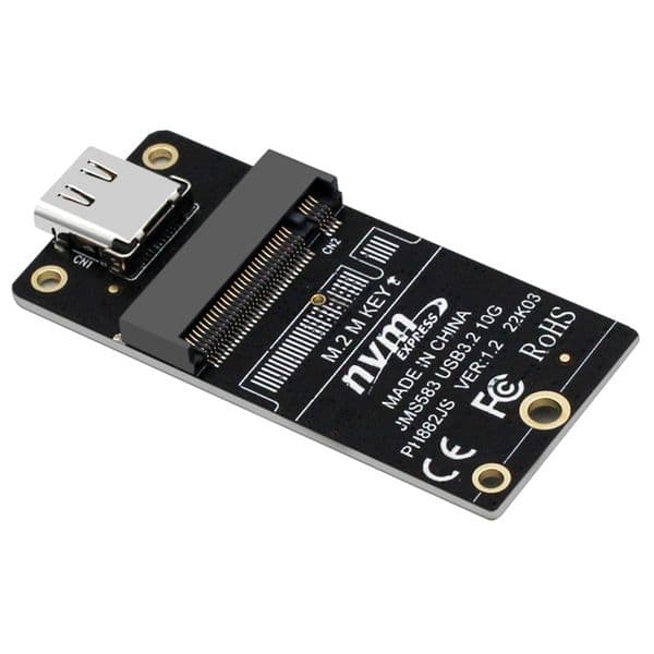 NVME M.2 To Type-C HDD Case Adapter Board HDD Enclosure Interposer Board JMS583 Chip USB3.2 Support 2230 2242 2260 2280 Size SSD