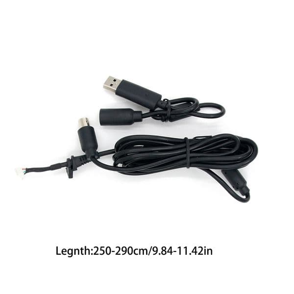 Cable +Breakaway Adapter For Xbox360 Controller Replacement for grey Black