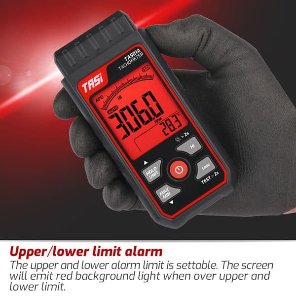 TA501A Digital Tachometer LCD Digital Handheld Tachometer Laser Speedometer Wide Speed Meter for Car Motors Speed Test