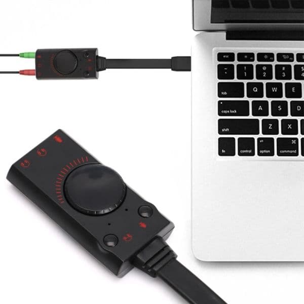 External USB Sound Card 3.5mm Headset Mic Adapter For PC Laptop for Windows OS L