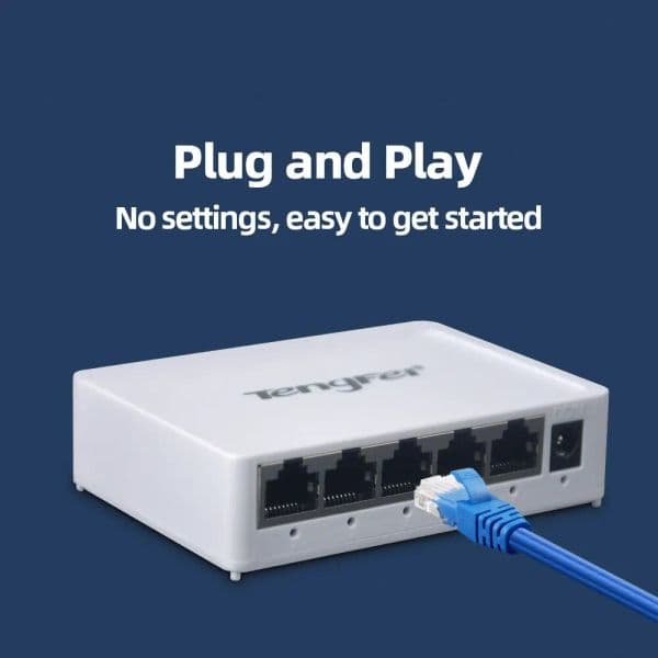 TengFei 5 Port 1000Mbps Gigabit Network Switch Ethernet Smart Switcher High Performance RJ45 Hub Internet Splitter