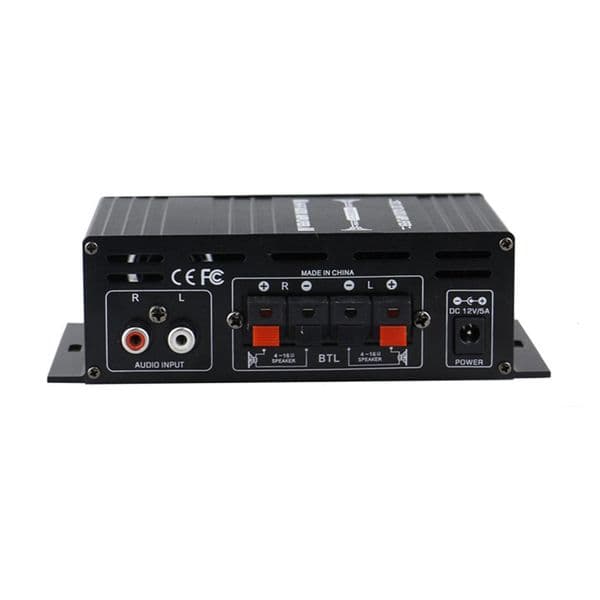AK-280 Speaker Power Amp HiFi Bass Stereo Subwoofer Amplifier 40W+40W Dual Channel Music Player Home Theater RCA AUX Input