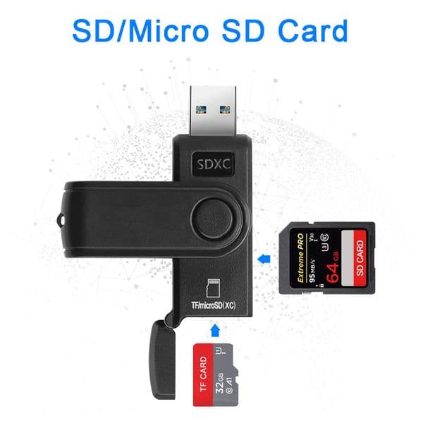 Rocketek USB 3.0 Multi Memory Card Reader OTG Android Adapter Cardreader for Micro SD/TF Microsd Readers Computer pc
