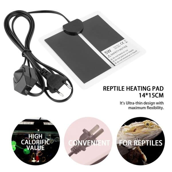 5W Terrarium Reptiles Heat Mat Climbing Pet Heating Warm Pads Adjustable Temperature Controller Mats Reptiles Supplies