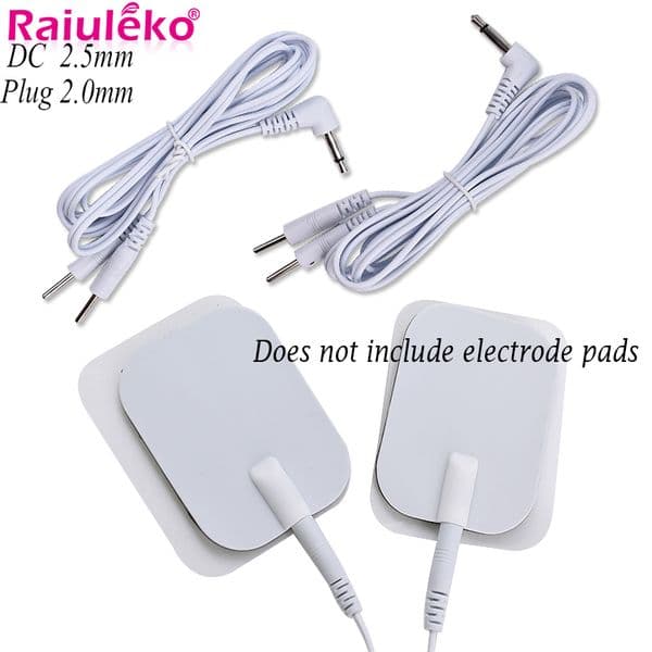 b in Head Pcs Pin mm Electrode Cable Line Connector Wire For TENS EMS Electronic Therapy hine Nerve Muscle Stimulator P Le he