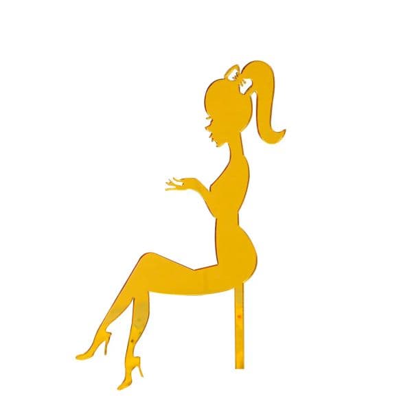 1pc Durable High Heels Lady Girl Cake Topper Acrylic Wedding Decorations Happy Birthday Dessert Cupcake Topper