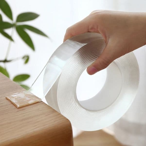 Nano Reusable Double Sided Tape Adhesive Transparent Non-trace Pvc Tape Wall Stickers Waterproof Adhesive Acrylic Clear Tape