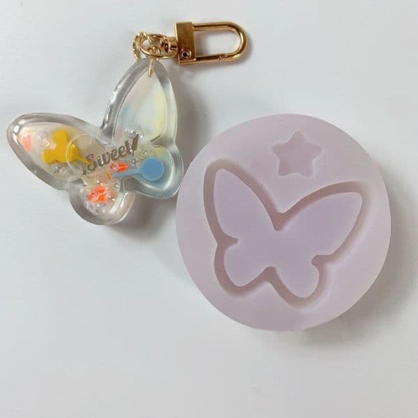 Silicone Quicksand Shaker Mold Butterfly Love Heart Peach Cloud Epoxy Resin DIY Jewelry Necklace Pendant Crafts Casting Tools