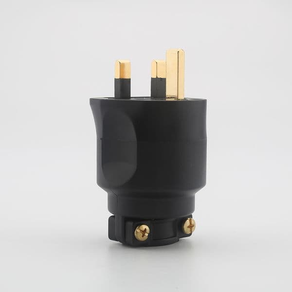 High Quality UK Male AC Power new Plug Inlet Outlet 2025 Gold Rhodium Plated