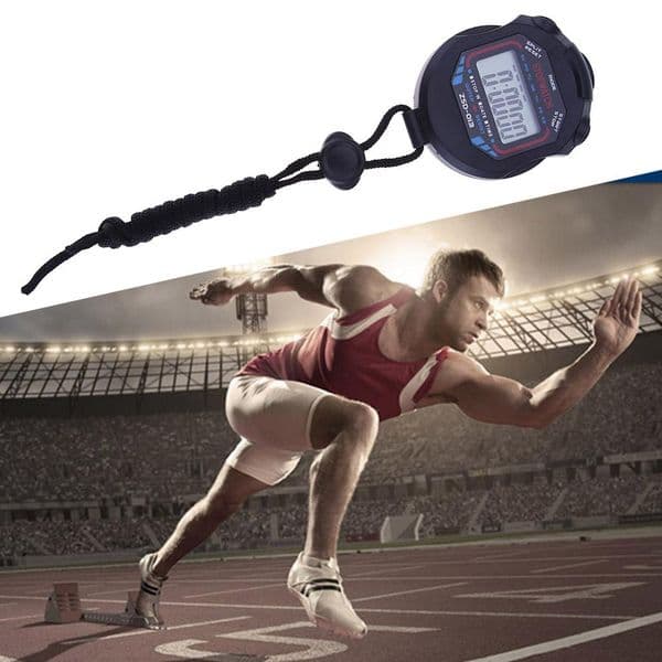 Digital Running Timer Waterproof Stopwatch Timer Electronic Multifunctional Lightweight Portable Practical Durable with Strap