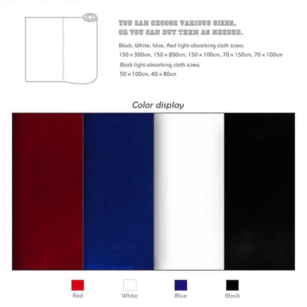 SH Photography Light-absorbing Cloth Flocking Shooting Cloth Live Still Life Flannel Photo Non-reflective Background Cloth