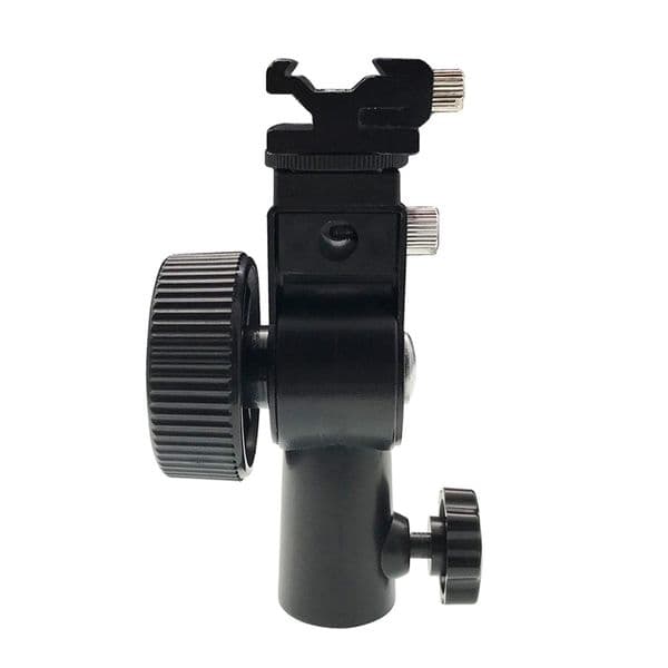 Type E Metal Flash Bracket Hot Shoe Mount Swivel Adapter Speedlite Umbrella Holder w 1/4" to 3/8" Screw Photography Light Stand