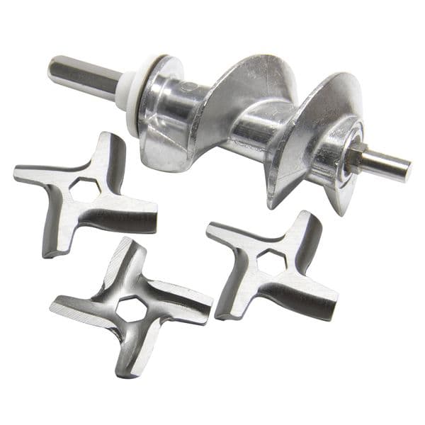 1 Set Kitchen Appliance 1pc 2025 115mm Meat Grinder new Screw SS-989843 and 3pcs Blade for Moulinex HV2 ME20 HV3 HV4 DR7 ME4 ME51 HV8