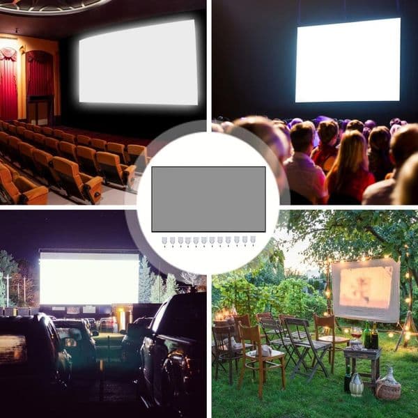 16:9 Projector Screen Metal Anti Light Curtain Reflective Fabric Cloth For YG300 XGIMI HALO Projector 60 84 100 120 130 Inches