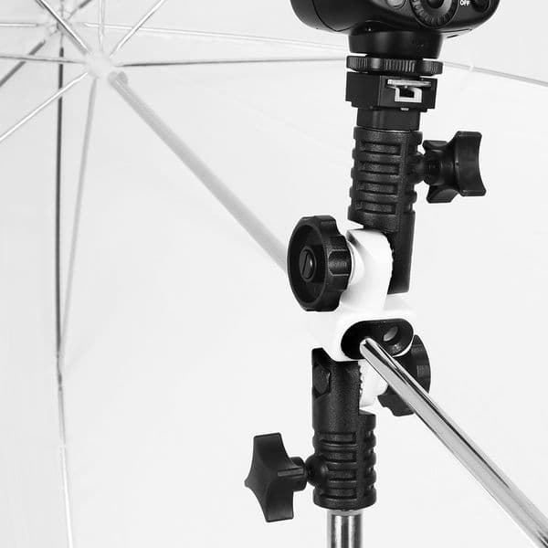 Flash Cold Shoe Mount Flash Adapter Umbrella Holder Swivel Light Stand Bracket for Soft Umbrella Reflective umbrella