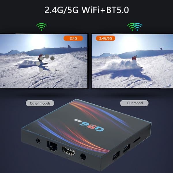 Q96HERO TV Box Android Allwinner H616 Quad-core UHD 4K 6K H.265 2025 new VP9 4GB / 32GB 2.4G & 5G WiFi BT5.0 100M Remote Control