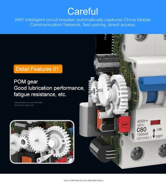 Smart Home WiFi Switch Light 2P 32A/80A/100A Circuit Breaker IoT Switch App Ewelink Remote Control Work With Alexa Google Home