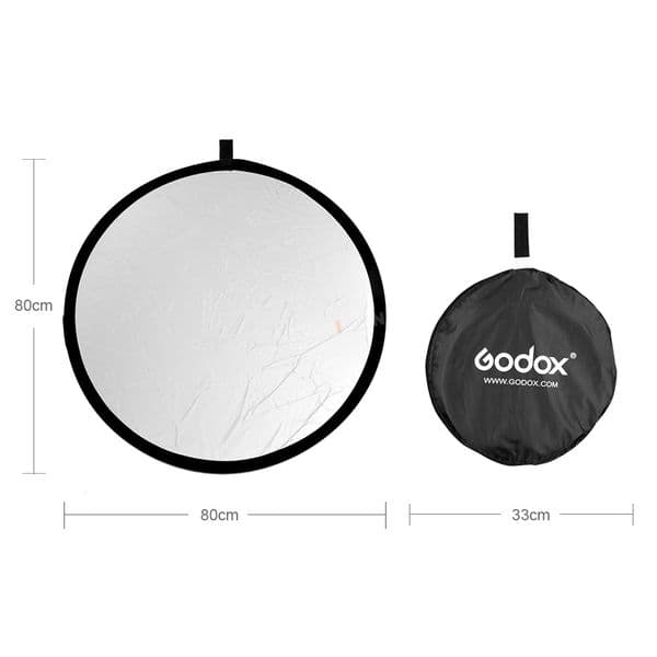 Godox 31.5" 80cm 2 in 1 Portable Collapsible Light Round Photography Reflector for Studio Multi Photo Disc