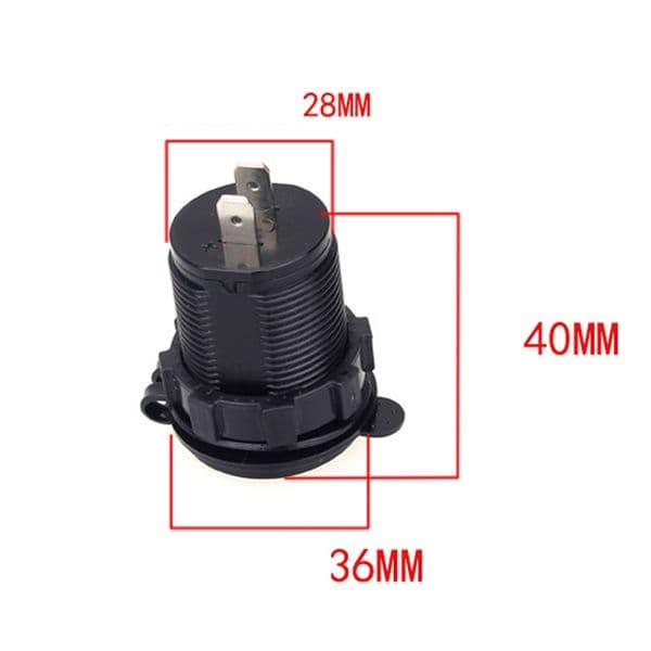 Car Universal Cigarette Lighter Charger USB Vehicle DC12V-32V Waterproof Dual USB Charger 2 Ports Power Socket 5V 2.1A/2.1A