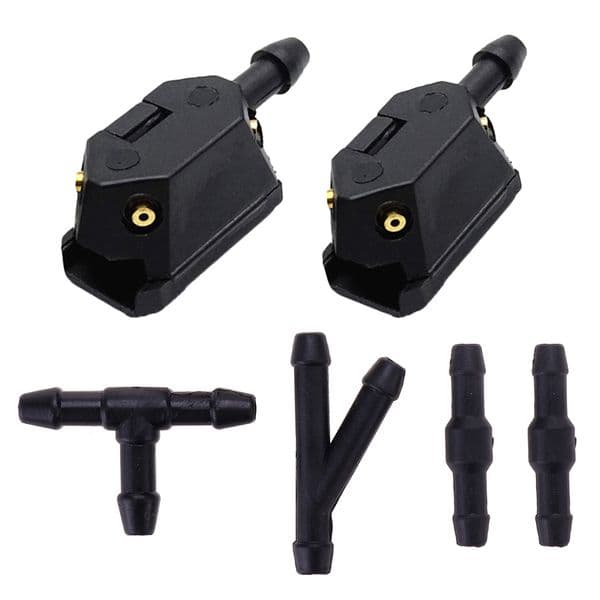 7Pcs/set Front 2025 Windscreen new Wiper Arm Washer Nozzle Jets 4 Way ustable Check Vae Tube Pipe Hose 2m T Piece Straight Piece