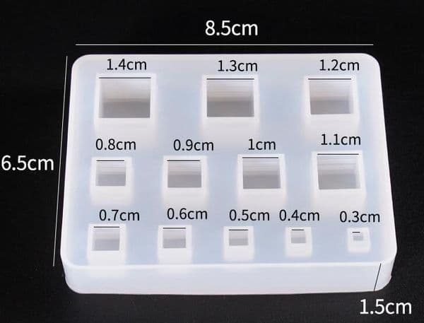lovely heart beads Cube triangle Silicone Mold for jewelry earring pendant making Resin jewelry tool UV epoxy resin molds crafts