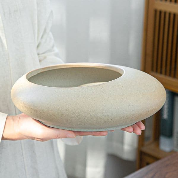 Large-caliber ceramic flowerpot plant micro-landscape potted plant in the office balcony ceramic breathable flowerpot tree pot
