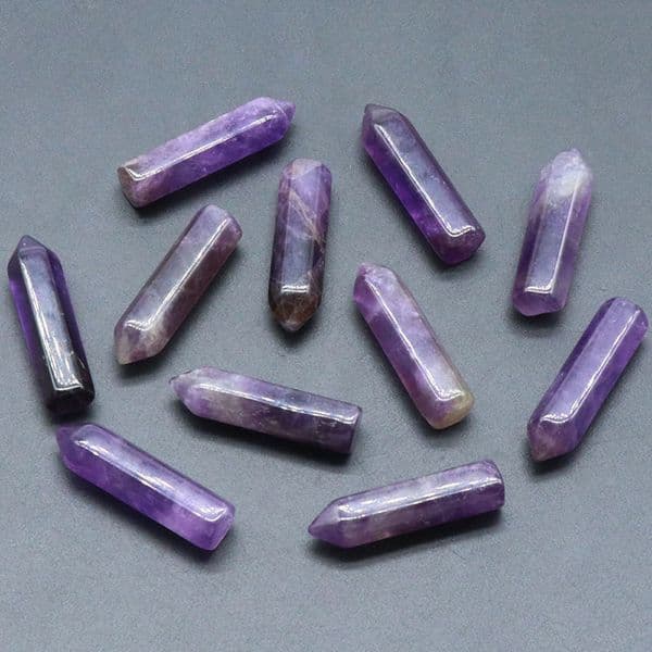 5pcs/lot Natural Amethysts Bead Ornamen Crystal Column Natural Tiger Eye Stones Bead for Women DIY Jewerly Furniture Ornament