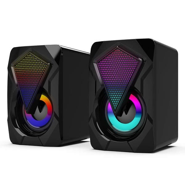 X2 Stereo Sound Surround Loudspeaker with RGB Light for Desktop Laptop PC Computer Speakers USB Powered Subwoofer Dropshipping