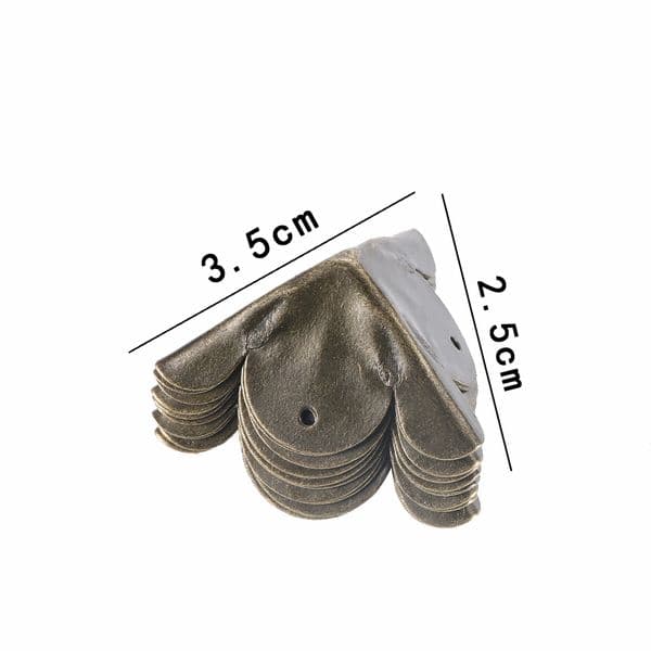 Retro 10pcs Furniture Decorative Metal Corners Jewelry Box Wood Corner Protector Antique Corner Chinese Crafts