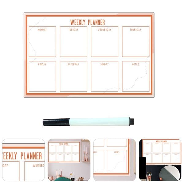 Whiteboard Calendar new Dry Erase Monthly Refrigerator 2025 Weekly Drawing Blackboard Magnetic Board Off Graffiti Planner Erasable Early