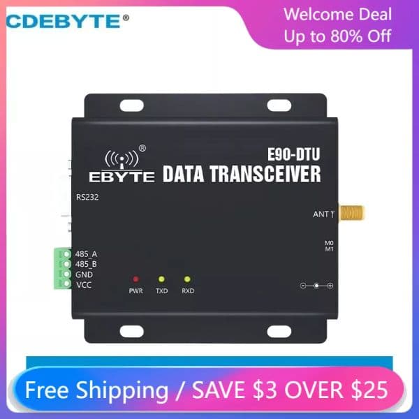 CDEBYTE Lora 433MHz 470MHz RS232 RS485 22dBm 5km Modbus Data Transceiver Transceiver Receiver SMA-K LBT RSSI RF E90-DTU-400SL22