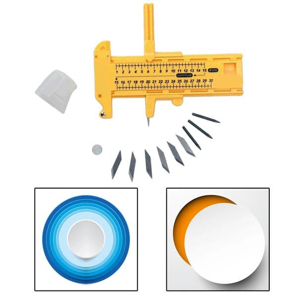 Rotary Compass Circle Cutter Paper Cardboard Vinyl Leather Art Craft Tool