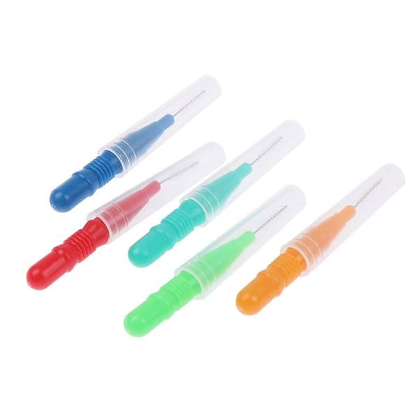 50Pcs Hygiene Dental Soft Floss Sticks Toothpick Clean Tooth Floss Head Hygiene Dental Plastic Interdental Brush Toothpick