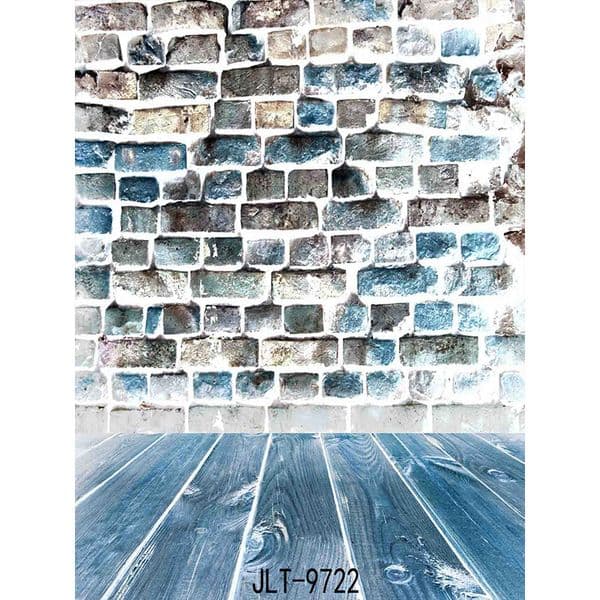 SHUOZHIKE Art Fabric Vintage Brick Wall Wooden Floor Photography Backdrops Children Photo Background Studio Prop AA-15