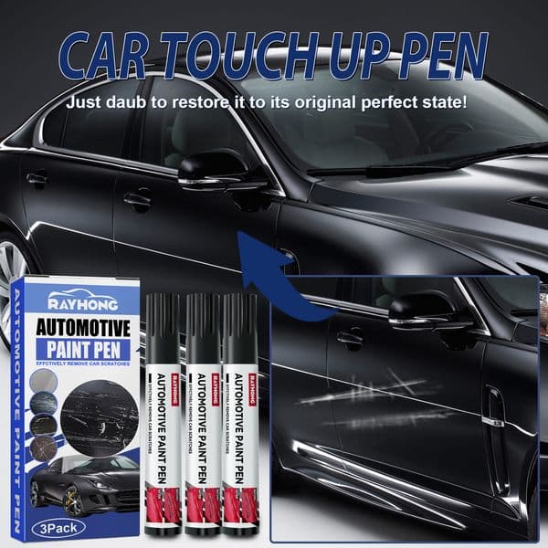 3 Pieces Paint Pen Paint For Cars Paint Scratch Repair Waterproof Auto Scratch Remover Pen Black/White