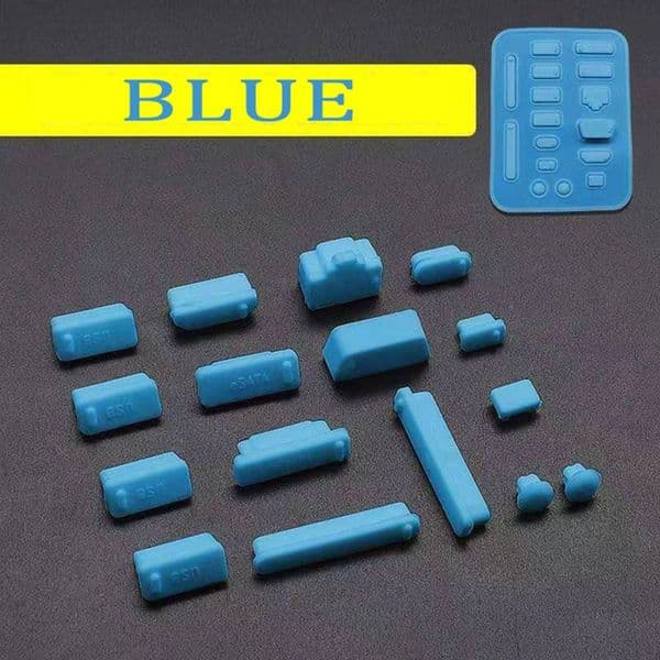 16pcs/set Colorful Anti Dust Plug for Laptop Silicone Cover Stopper Laptop Dustproof USB Interface Waterproof Cover