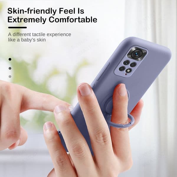 For Redmi Note 11 Pro Case Liquid Silicone Car Magnetic Holder Ring Cover Redmy Note11 4G 11Pro Plus 5G Camera Shockproof Coque