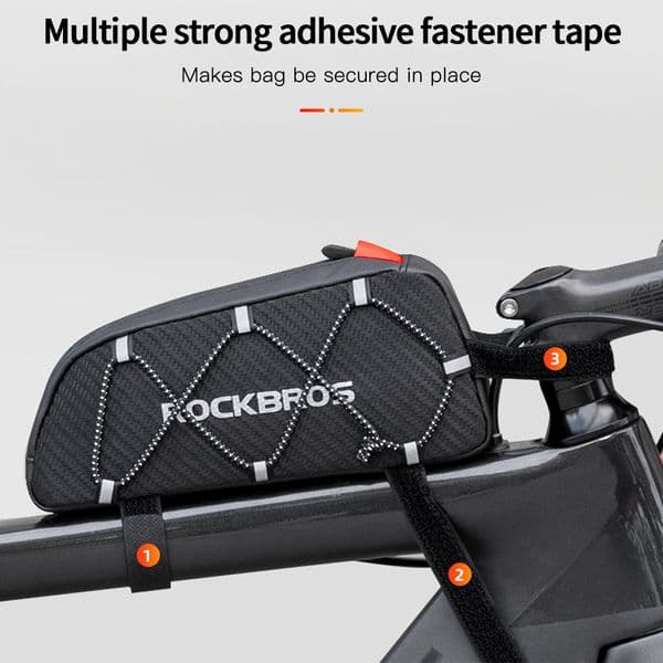 ROCKBROS Waterproof Bike Bag Front Frame Top Tube Bicycle Pouch Large Capacity Cycling Front Storage Bag for MTB Mountain Bike