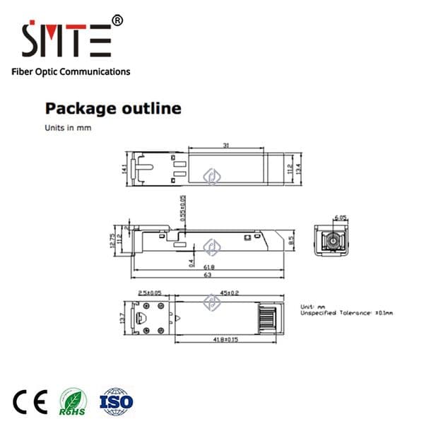 New And Original RDH 102 44/4 44/1 65/2 47/2 423/31 423/27 1000Base-ZX SM 1550nm 80KM SU57AF Module Optical Fiber Transceiver