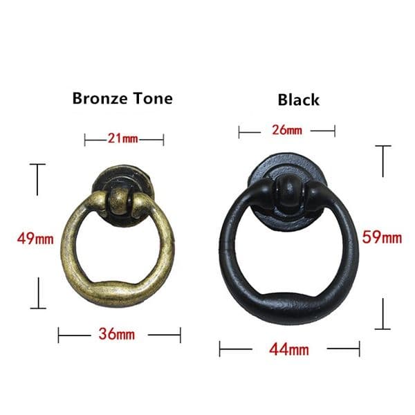 Vintage Alloy Cabinet Handles Furniture Knobs Kitchen Drawer Cupboard Ring Pull Handles Furniture Fittings,1PC