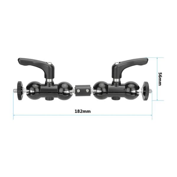CAMVATE 360° Swivel Dual Mini Ball Head Support Holders With 1/4"-20 Thread For Monitor,Video Light,Flash,Microphone Mounting