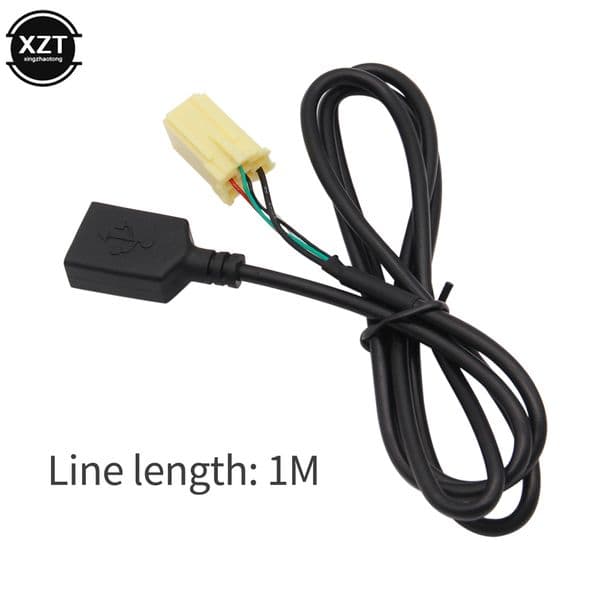 1 meter Car MINI-ISO 6Pin Connector Plug To USB Adapter Cable ForAlfa Romeo 159 2007 Onwards ForFiat Grande Punto 2007 Onwards
