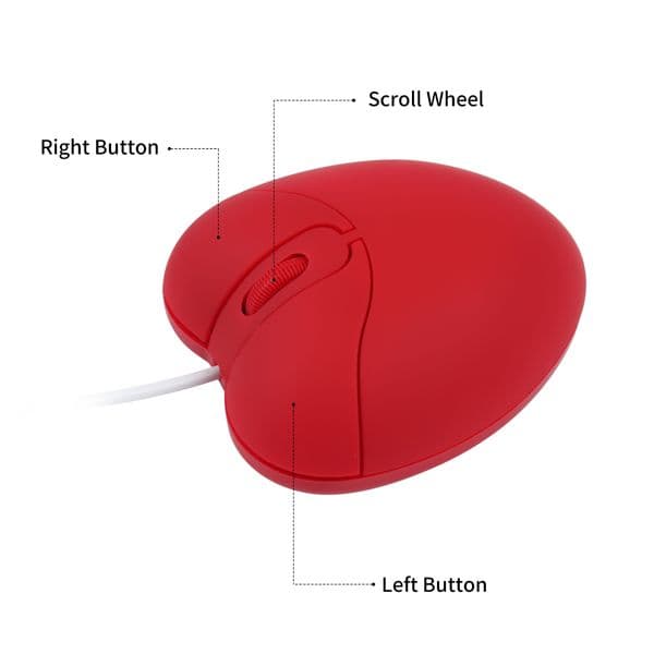 New Cute Wired Mouse 1000DPI Red Heart Shape Creative Gaming Mice 3D Mini USB Mouse Optical Computer Mause For Laptop Desktop