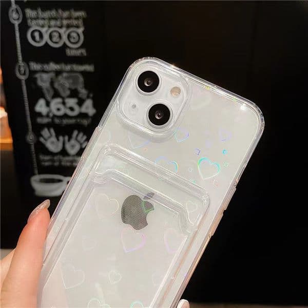 Laser Love TPU Case for Samsung S20 FE S21 Plus S22 Ultra S23 Card Slot Cover For Galaxy Note 20 10 Lite A52 A32 A51 A22 A33 A53