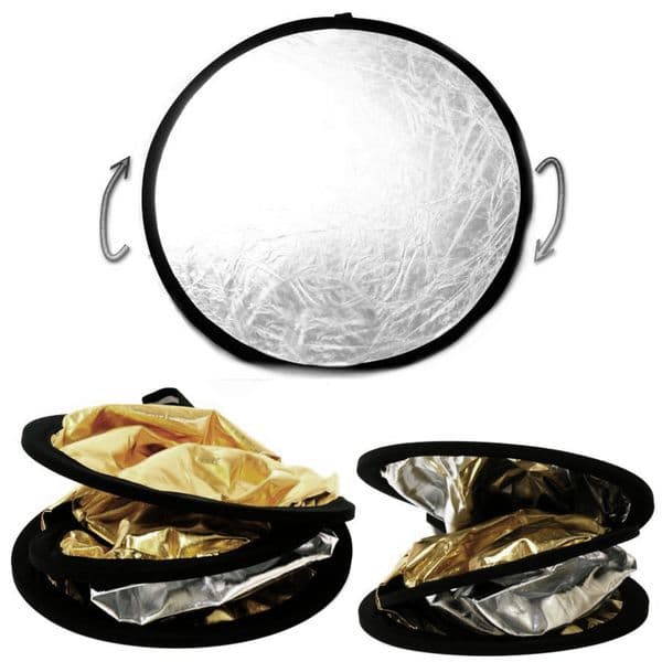 5 2025 In1 Round Shape Reflector new Photography Collapsible Portable Light Diffuser Round Reflector for Photo Multi Color Siery Black