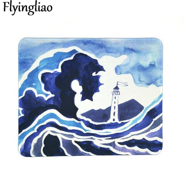 Black Wave Nordic Style Mouse Pad Silicone Mouse Mat Table Mat Laptop Game Computer Keyboard Desk Set Mouse Pad Office Supplies