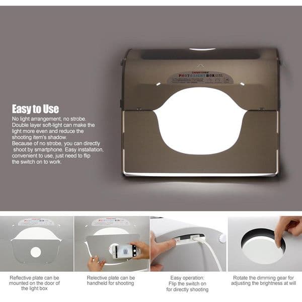 Sanoto Professional Photographic Lighting Softbox Photo Photography Studio Led Photo Light Box k60 for 220/110V EU US UK AU